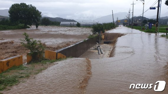 집중호우 피해가 극심한 충북에 다시 시간당 40㎜ 이상 매우 강한 비가 쏟아지고 있어 추가 피해가 우려된다.(뉴스1 DB).2020.8.5/© News1 /사진=뉴스1