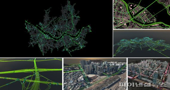 네이버랩스가 만든 서울시 로드 레이아웃 지도. 네이버 제공