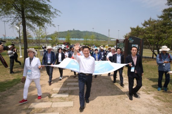 광명시 2019년 5월14일 DMZ특별열차여행 도라산 걷기대회. 사진제공=광명시