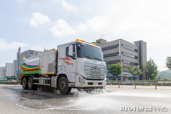 [포토뉴스] 의왕시 폭염대응 고압살수차