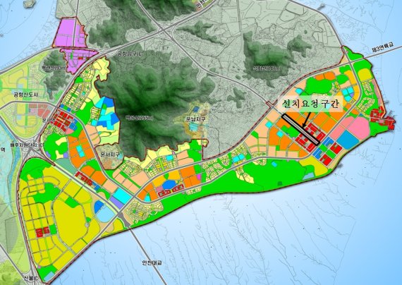 만국기 조성 거리 위치도. 인천경제자유구역청 제공.