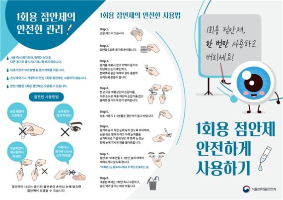 식약처, 일회용 점안제 안전사용 홍보물 배포