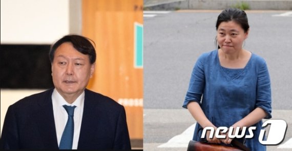 윤석열 검찰총장(왼쪽)과 임은정 부장검사. 뉴스1