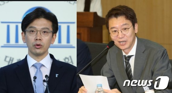 추미애 법무부 장관 아들 변호를 맡고 있는 현근택 변호사(왼쪽)와 김웅 국민의힘 의원. © 뉴스1