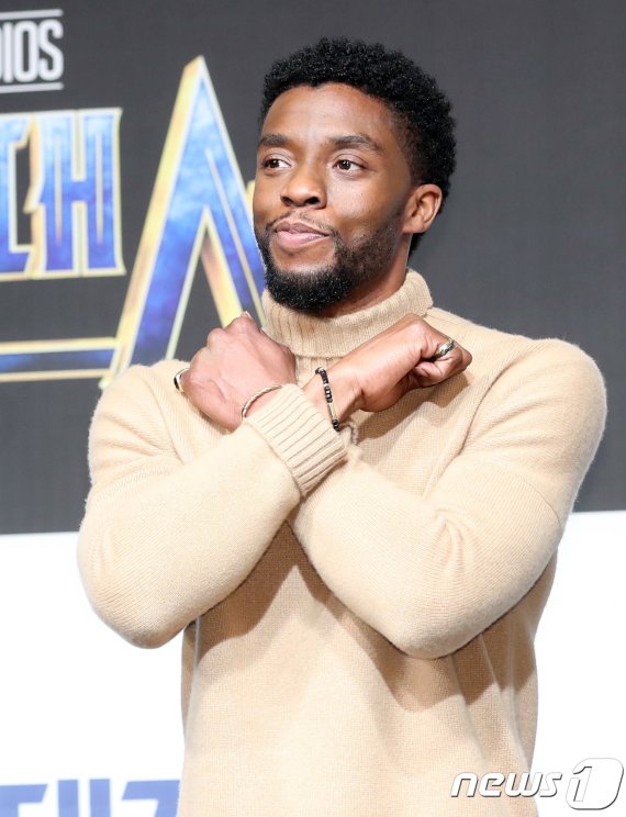 지난 2018년 '블랙팬서' 홍보차 내한했을 당시의 채드윅 보스만 / 뉴스1 © News1 권현진 기자