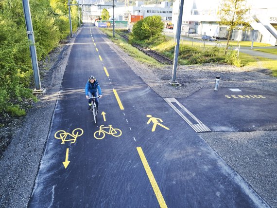 루체른의 자전거 고속도로, 벨로베그 /사진=스위스정부관광청