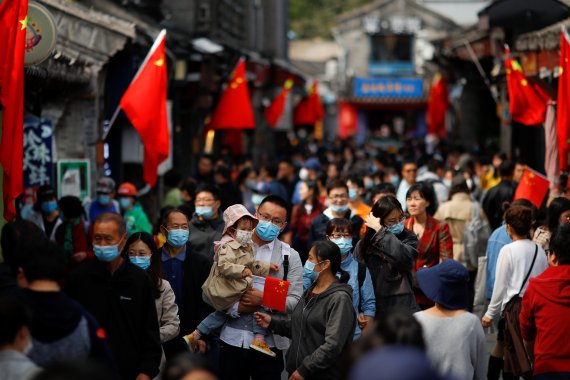 중국의 수도 베이징시 시민들 /사진=로이터뉴스1