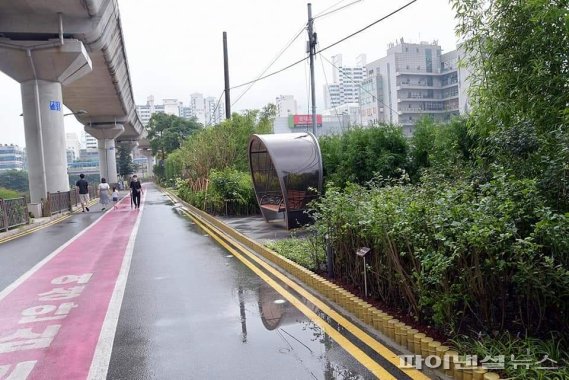 의정부시 호원2동 외미마을 주변 녹화사업 완료. 사진제공=의정부시