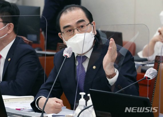 [서울=뉴시스] 김선웅 기자 = 태영호 국민의힘 의원. (공동취재사진) 2020.10.07. photo@newsis.com /사진=뉴시스