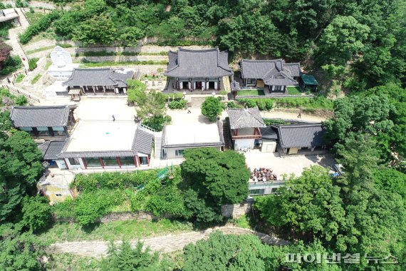 드론으로 촬영한 전통사찰 수종사(지목변경). 사진제공=남양주시