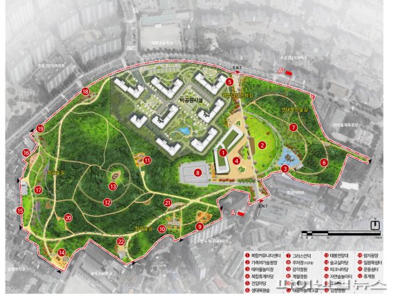 포천시 태봉공원 조성 계획도. 사진제공=포천시