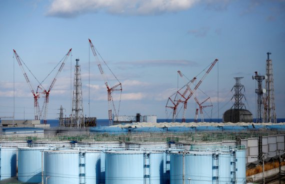 후쿠시마 제1원전 방사능 오염수 저장탱크. 로이터 뉴스1
