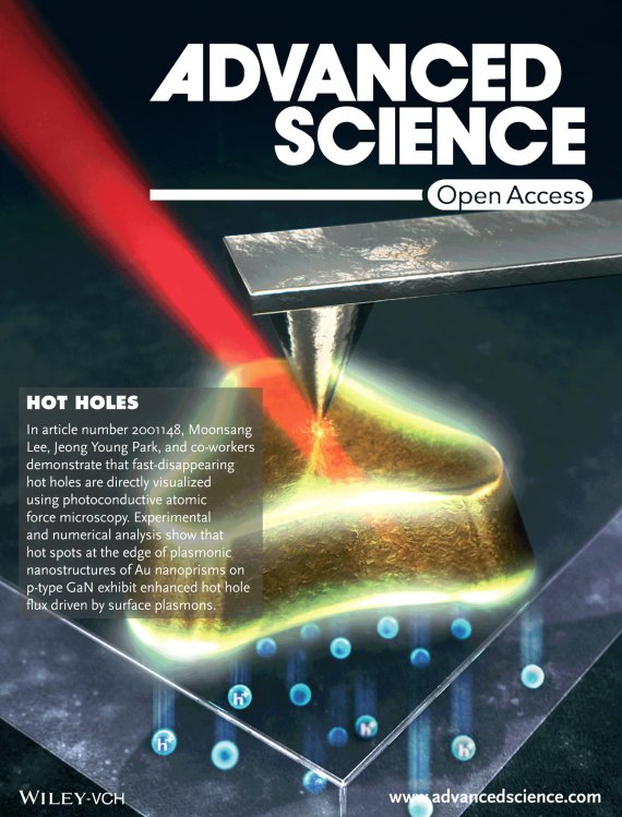 금속-반도체 접합 나노 다이오드에서의 미세한 구멍을 실시간으로 관찰한 연구성과가 '어드밴스드 사이언스' 내지 삽화로 실렸다. 기초과학지원연구원 제공