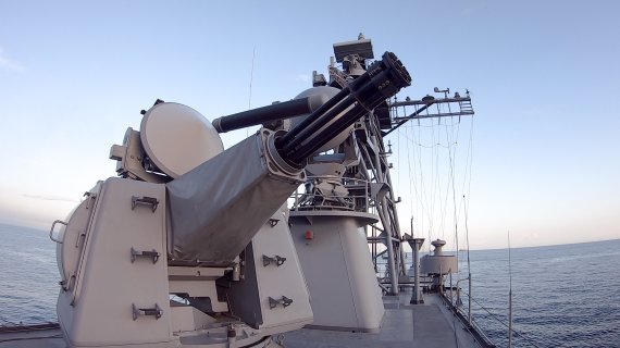LIG넥스원이 항해수락시험을 마친 무기체계 골키퍼. LIG넥스원 제공