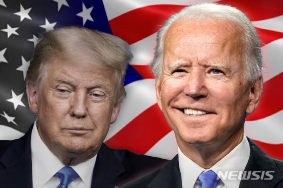 [서울=뉴시스]도널드 트럼프 미국 대통령(왼쪽)과 조 바이든 미 민주당 대선 후보.