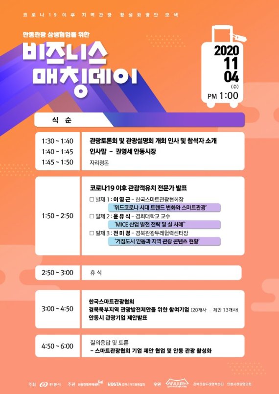 안동시, '스마트관광도시 안동' 조성 위해 맞손