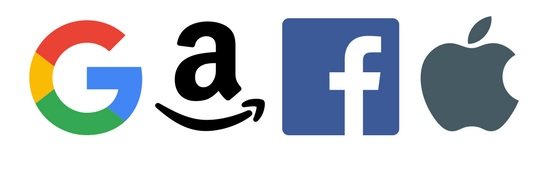 구글, 아마존, 페이스북, 에플(GAFA) 로고