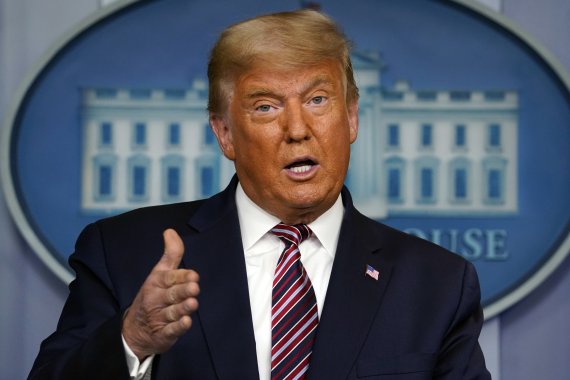 President Donald Trump speaks at the White House, Thursday, Nov. 5, 2020, in Washington. (AP Photo/Evan Vucci) /뉴시스/AP /사진=뉴시스 외신화상