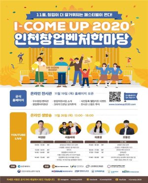 I-ComeUp 2020 인천창업벤처한마당 포스터.