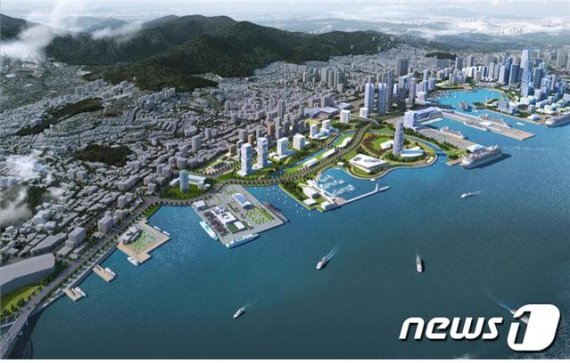 부산항 북항 통합개발 조감도(해양수산부 제공)© 뉴스1