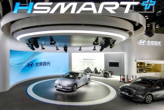 중국 전용 기술브랜드 H SMART+를 소개하는 H SMART+ 존. 현대차 제공