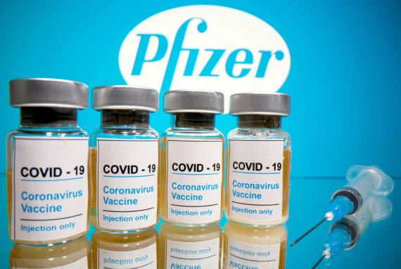 화이자와 바이오앤테크가 공동으로 개발한 코로나19 백신 가상 이미지. 사진=로이터뉴스1