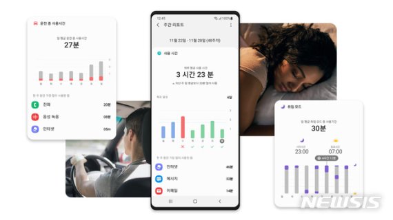 [서울=뉴시스] 삼성 '원 UI 3'이 적용된 스마트폰 화면 이미지 (제공=삼성전자)