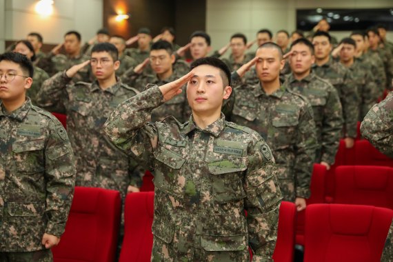 2020년 동아대 학군단 기초군사훈련 출정식 모습./제공=동아대