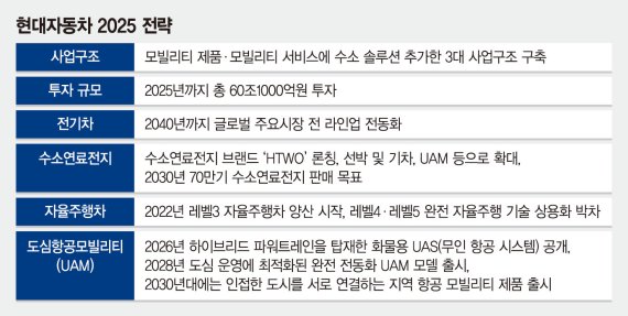 '3대 축'에 5년간 60조1000억 투자… '수소경제 주도권' 쥔다 [현대차 '뉴 2025 전략']