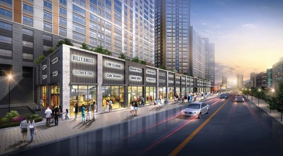 경산 최대 약 220m 스트리트 상가 ‘중산 하늘채 메트로스퀘어’