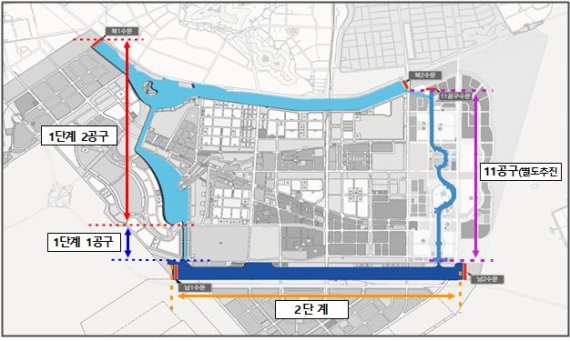 송도 워터프런트 조성사업 위치도. 인천경제자유구역청 제공.
