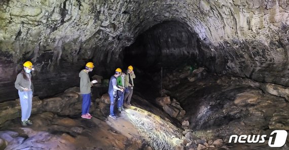 유네스코 세계자연유산이자 우리나라 동굴 최초로 천연기념물로 지정된 제주 만장굴.© News1