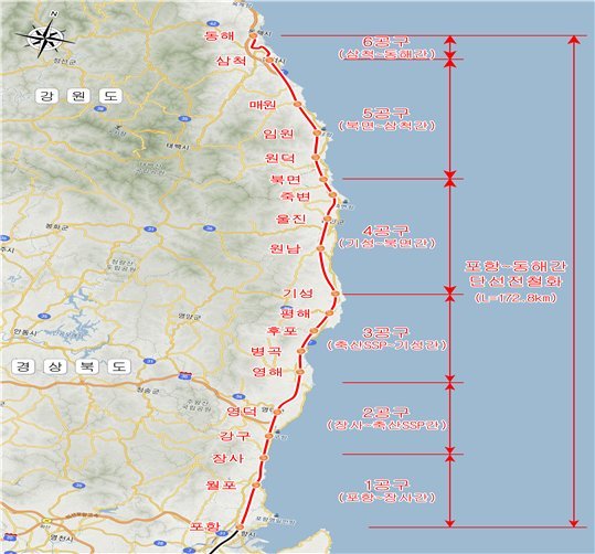 '예타 면제' 동해선 전철화 공사 착수