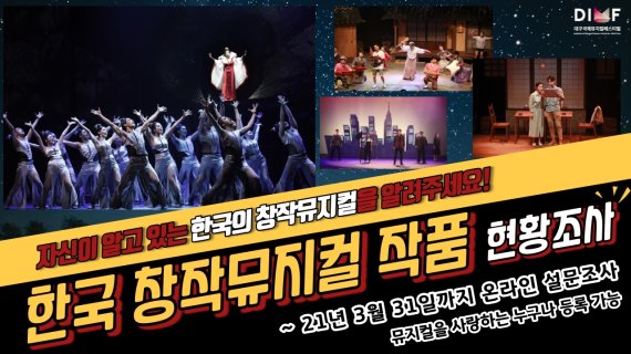 DIMF ‘한국 창작뮤지컬 작품 현황 조사’ SNS 이미지