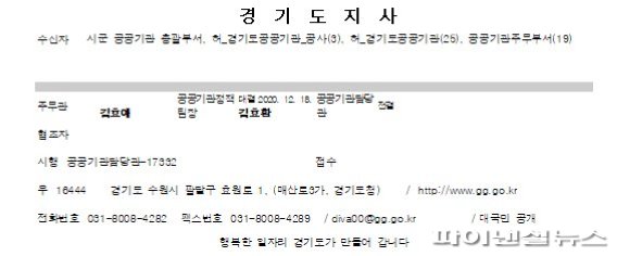 경기도 ‘지방공기업 법령 적용 안내(비위행위자에 대한 조치 관련 규정)’.