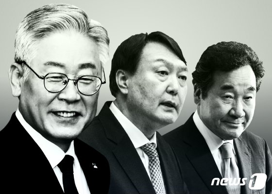 이재명 경기도지사, 윤석열 검찰총장, 이낙연 더불어민주당 대표. (왼쪽부터). 뉴스1 제공