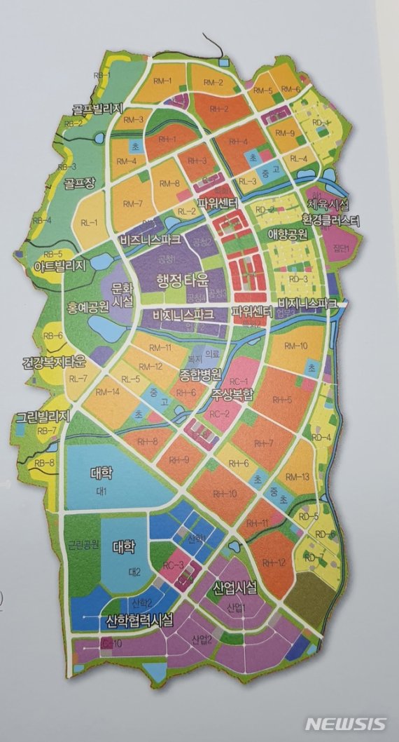[홍성=뉴시스] 충남 내포신도시 평면 그래픽.