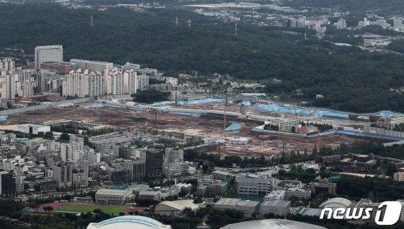 강동구 둔촌주공 사업지 모습.(뉴스1 자료사진)© News1 구윤성 기자