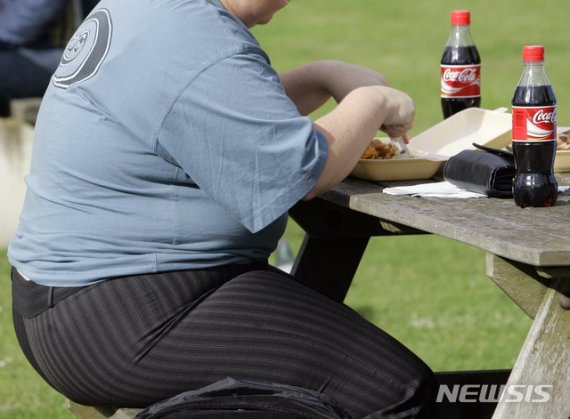 【런던=AP/뉴시스】 영국 런던의 한 공원에서 남성이 패스트푸드를 먹고 있다. 영국에서 비만을 '질병'으로 분류해야 한다는 주장이 제기돼 논란을 일으키고 있다. 3일(현지시간) 스카이뉴스에 따르면 영국 왕립외과협회(Royal College of Physicians)는 비만이 단순한 생활 태도가 아닌 질병으로 인식돼야 확산 수준을 줄일 수 있다고 주장했다. 2019.01.03.