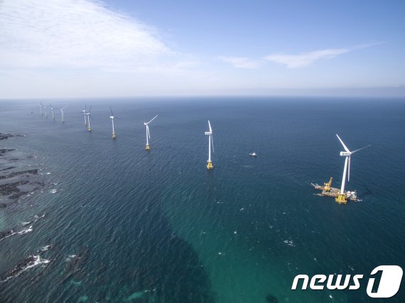 제주시 한경면 두모리 탐라해상풍력발전단지 전경.© News1