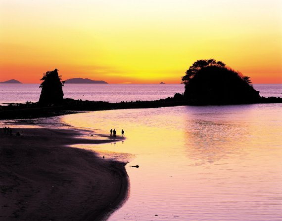 충남 태안 안면도 꽃지해변 낙조