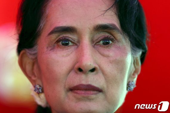 아웅산 수치 미얀마 국가고문. © 로이터=뉴스1 /사진=뉴스1