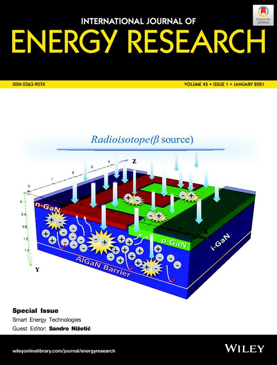 원자력 분야 권위지인 '인터내셔널 저널 오브 에너지 리서치(International Journal of Energy Research)' 제45권 1호 표지 논문. 원자력연구원 제공
