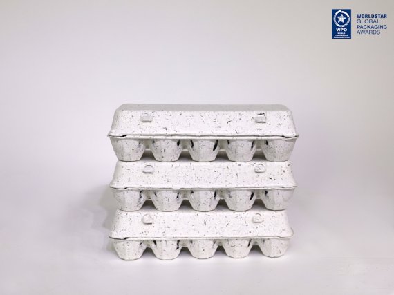 ‘2021 월드스타 글로벌 패키징 어워드’에서 수상한 소셜벤처 ‘마린이노베이션’의 친환경 계란판 제품.