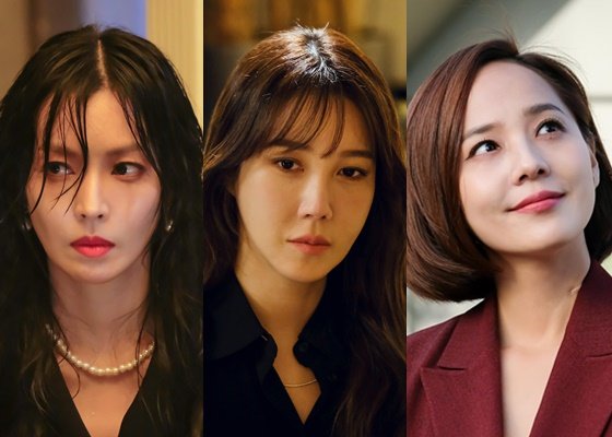 펜트하우스 시즌1의 출연진. 김소연 이지아 유진(왼쪽부터)/ 사진=SBS '펜트하우스' © 뉴스1