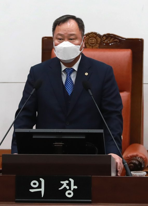 김인호 서울시의회 의장 ″박영선 후보 '보편 재난위로금' 공약 찬성″