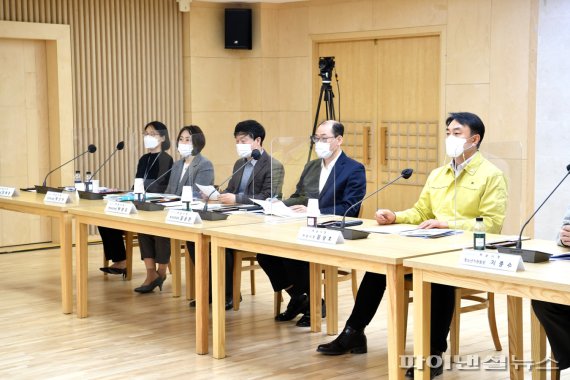 김상호 하남시장(오른쪽) 19일 하남교육 온마당 개최. 사진제공=하남시