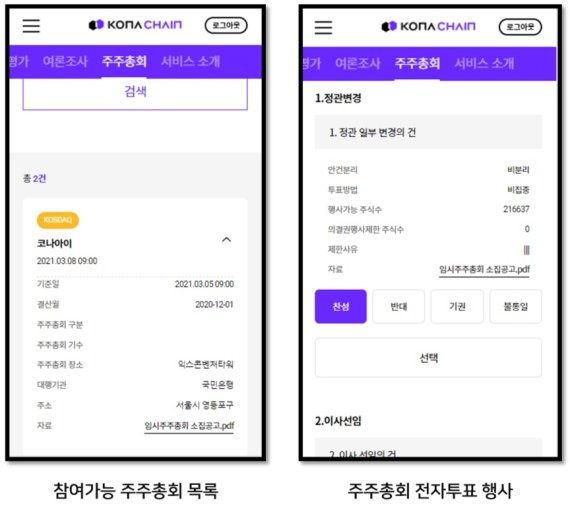 코나아이, 블록체인 '주주투표' 출시