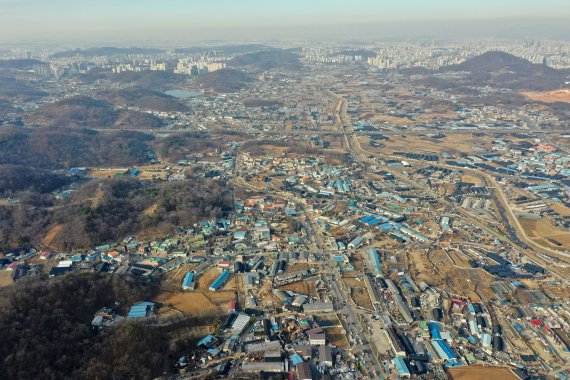 3기 신도시 예정지로 발표된 광명·시흥지구 전경. 뉴스1 제공