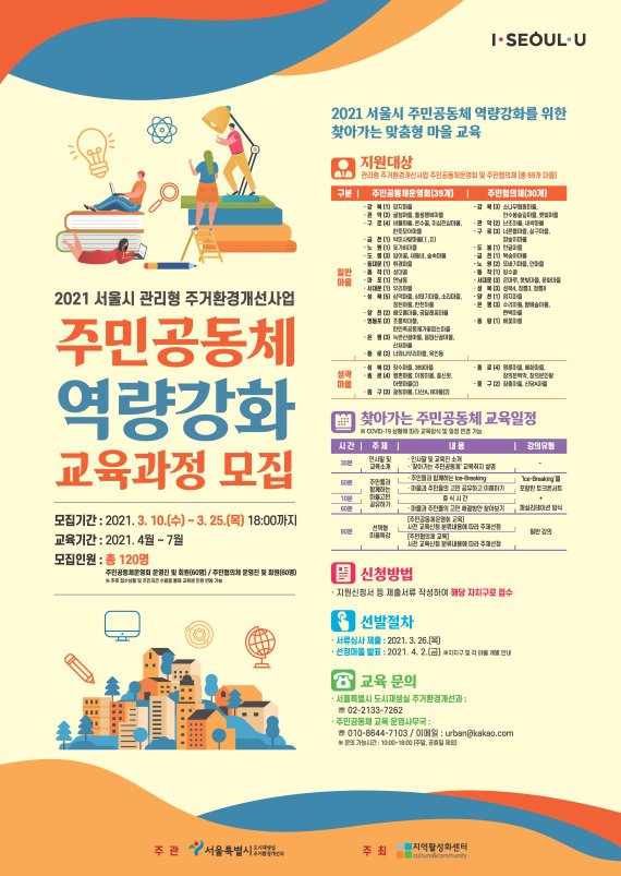 서울시, 지역재생활동가·주민공동체 교육과정 개설